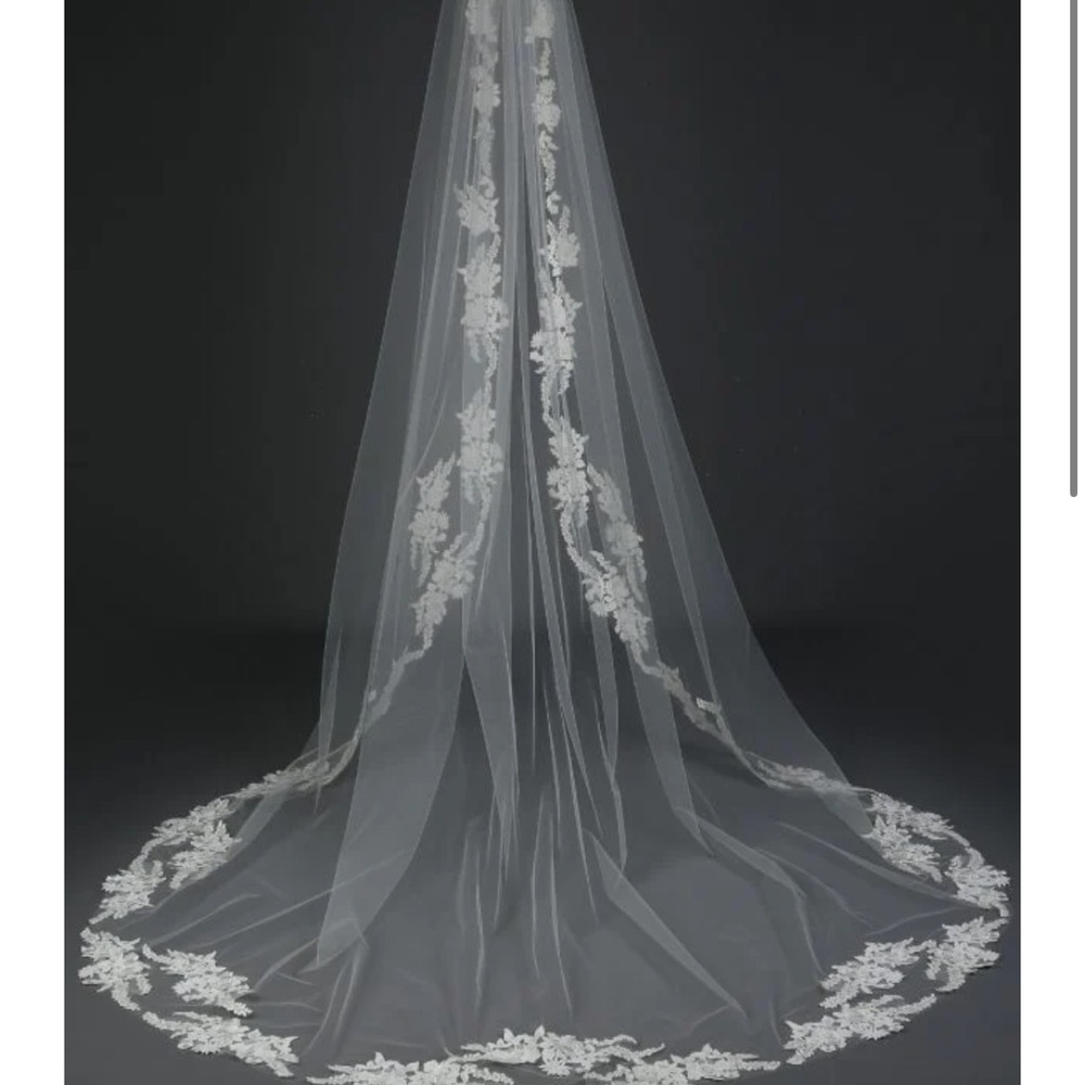 Elegant White Lace Bridal Veil
